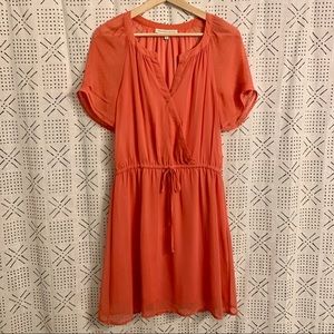 Peach Cross Front Dress